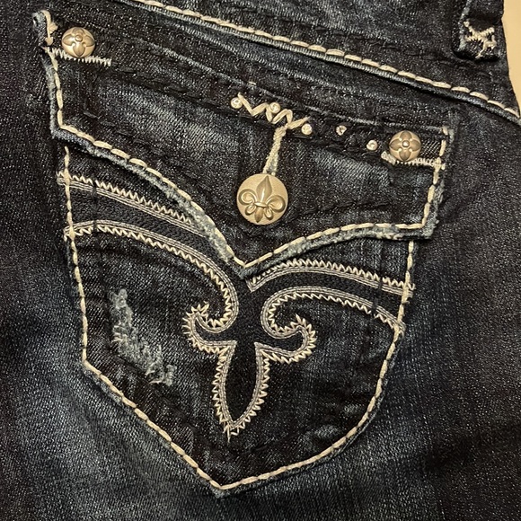 Rock Revival Denim Jeans Sz 29 stephanie easy capri - Picture 3 of 10